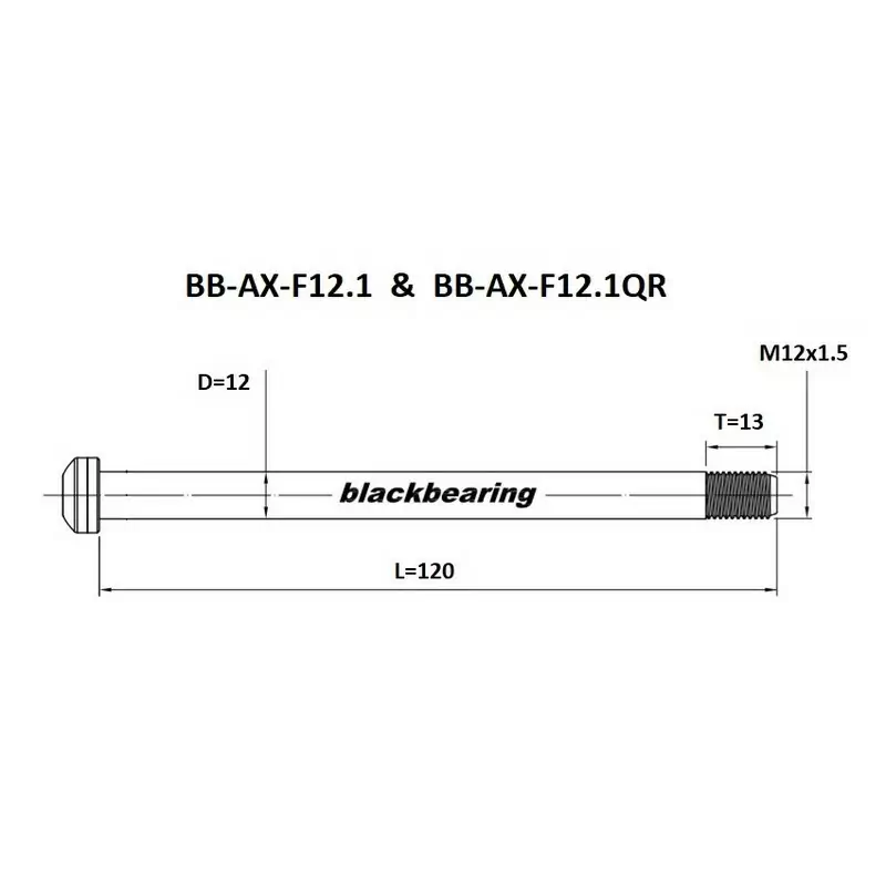 Durchgangsstift, Durchmesser 12, Länge 120, Teilung M12 x 1,5, Schnellspanner #1
