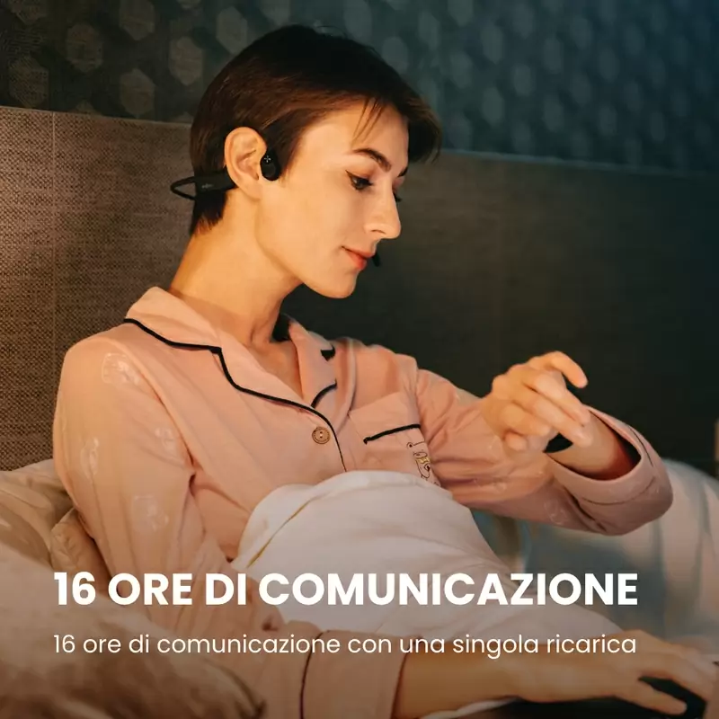 Cuffie A Conduzione Ossea Opencomm Bluetooth Con Microfono Nero #3