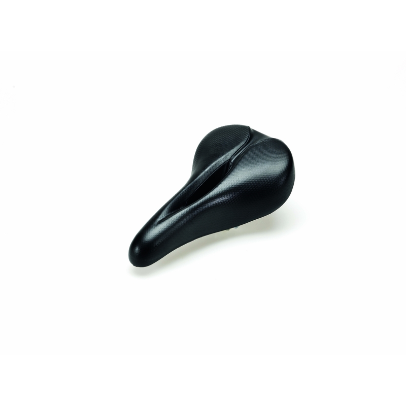 Polyurethan-MTB-Sattel mit Loch 283 x 184 mm, Schwarz