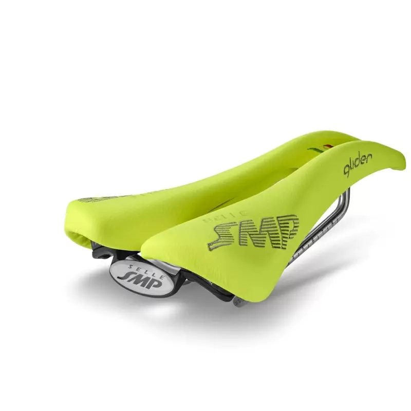 Saddle Glider Carbon Rail 266x136mm Yellow Fluo #1