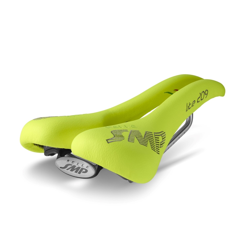 Selle Lite 209 Carbone 139 x 273mm Jaune Fluo