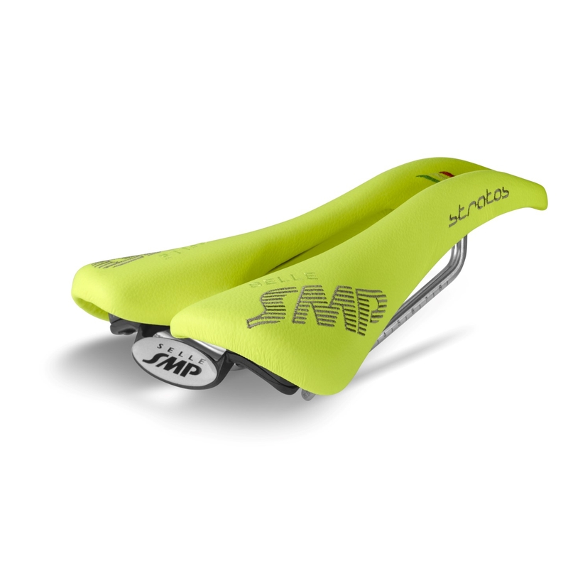 Stratos Carbon Saddle 131 x 266mm Fluo Yellow