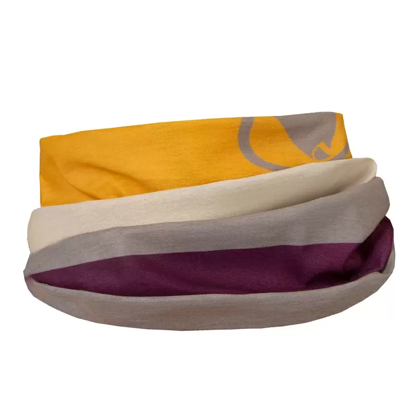 Scaldacollo Multitube Giallo/Viola/Beige - image