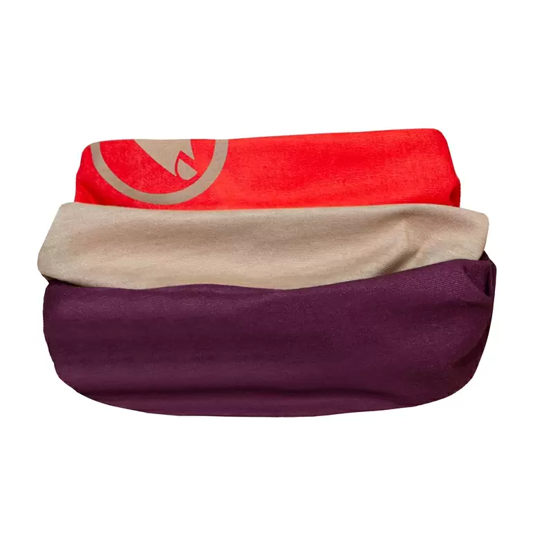 Braga de cuello Multitube Morado/Rojo/Beige - image