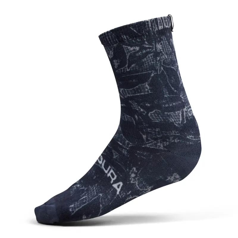 Calze MTB Grid Floral LTD Print Sock Nero Taglia S/M - image