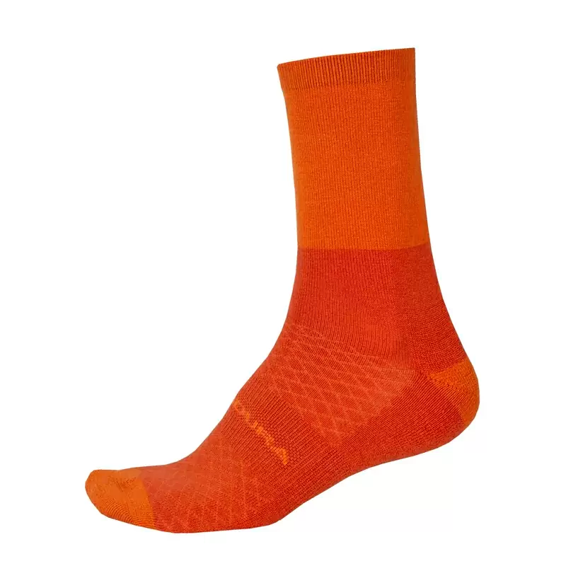 BaaBaa Merino Orange Winter Socks Size L/XL - image