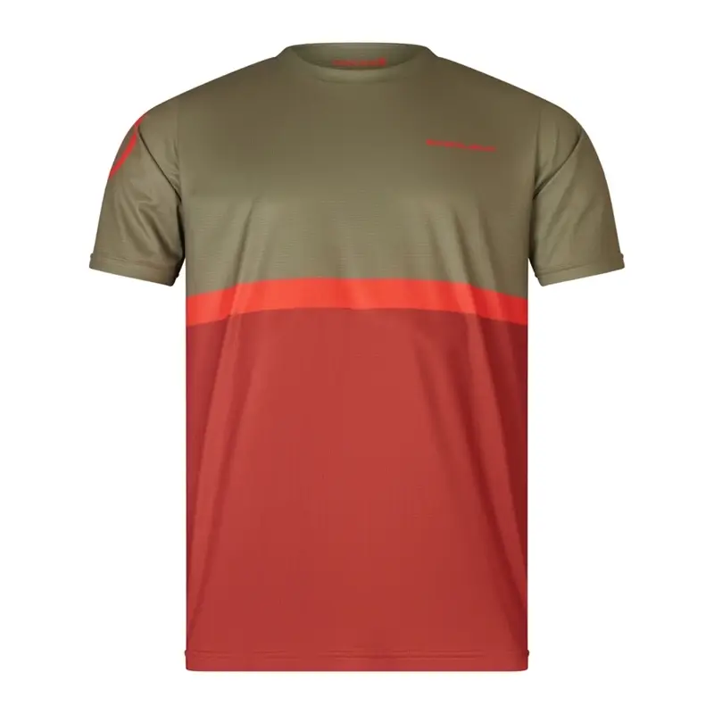 MTB MTB Kurzhülse Singletrack Core Tee II Tweed Green/Rotgröße S S - image