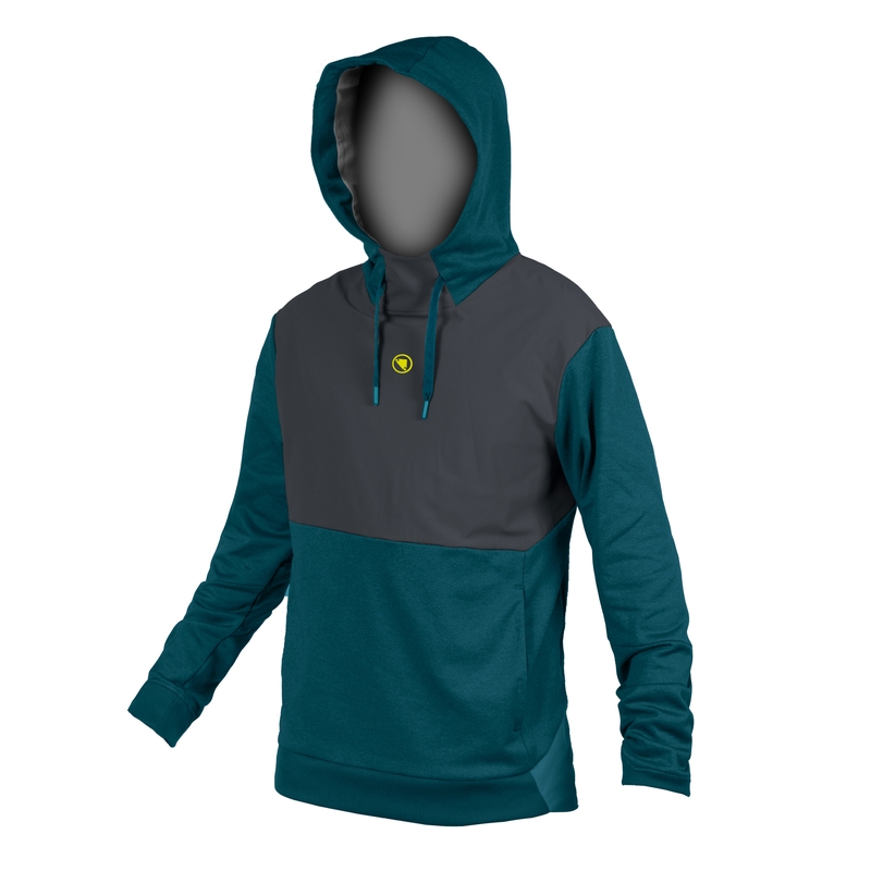 Felpa MTB Trailster Tech Hoodie Blu Petrolio Taglia XS