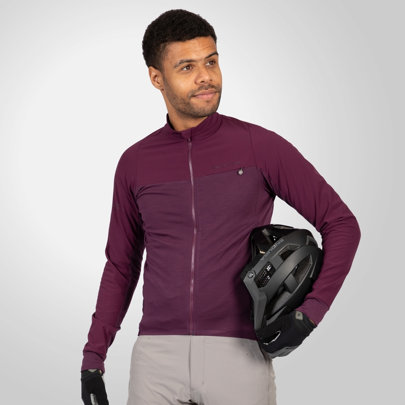 Long Sleeve Shirt GV500 L/S Jersey Purple Size XS