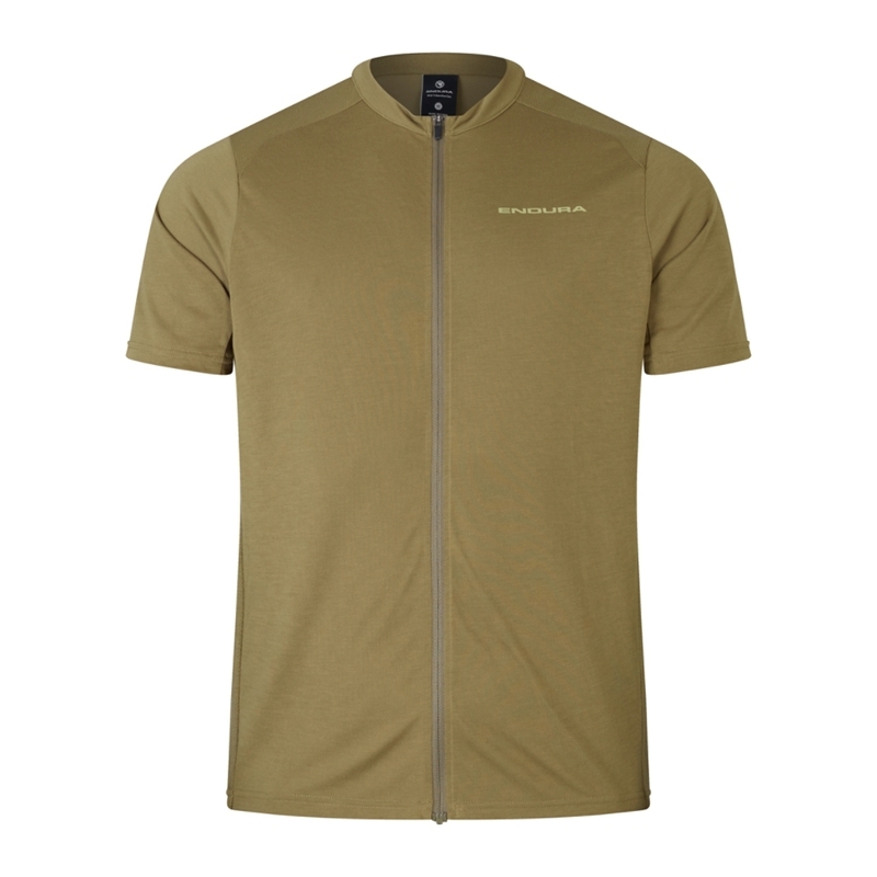 Maillot Gravel À Manches Courtes Loop Zippé Tweed Vert Taille S
