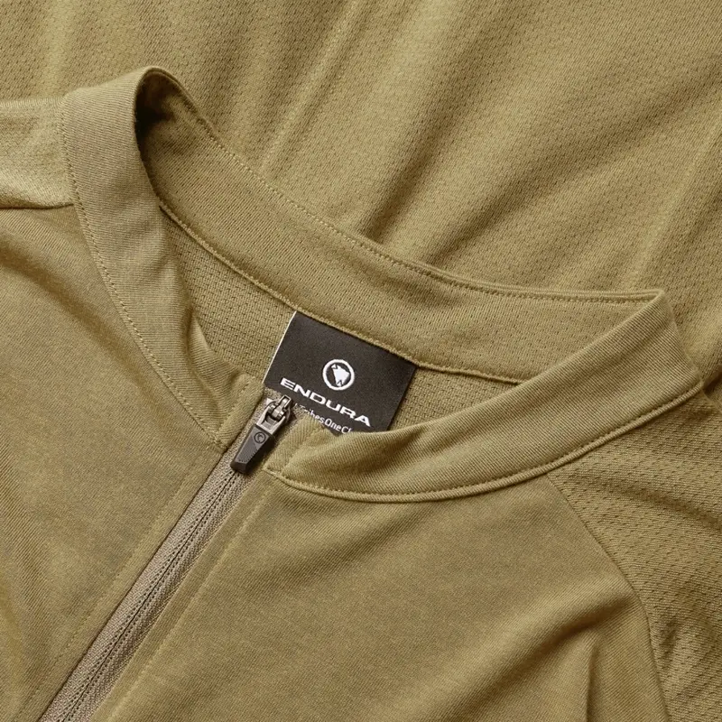 Camisola Gravel de Manga Curta com Fecho Loop Tweed Verde Tamanho XXL #2