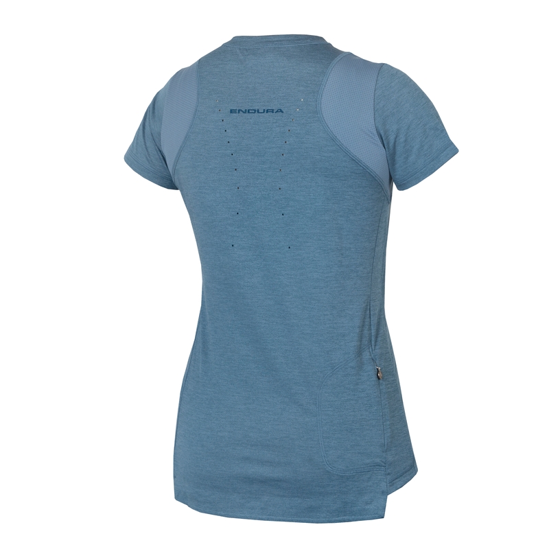 Endura SingleTrack Maglia Termica Da Ciclismo Donna, In Pile Con Retro A Griglia, Mezza Zip, Taschina Posteriore Con Zip, Nera