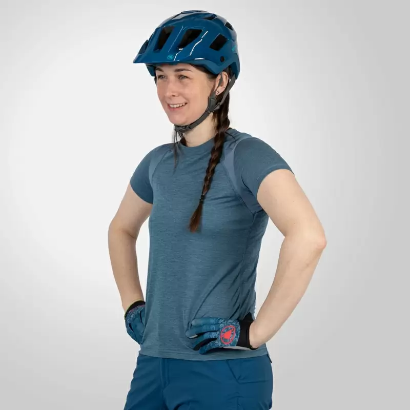 SingleTrack S/S Jersey Damen Kurzarmshirt Blau Größe XS #3