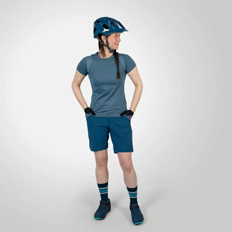 SingleTrack S/S Jersey Damen Kurzarmshirt Blau Größe XS #6