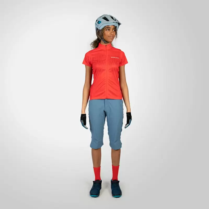 Hummvee Ray S/S Jersey Camiseta Manga Corta Mujer Rojo Talla XS #5