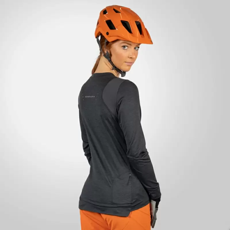 Camisa SingleTrack L/S Jersey de manga comprida para mulheres cinza tamanho XS #3
