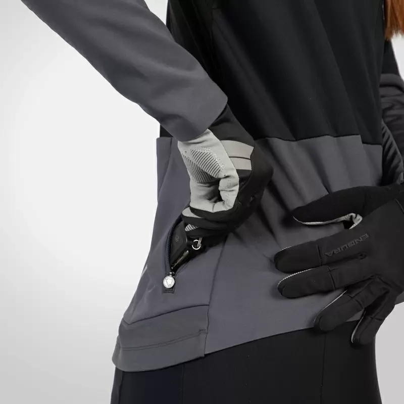 FS260 Jetstream L/S Jersey Chemise Manches Longues Noir Taille L #10