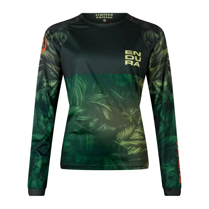 Maglia Manica Lunga Tropical L/S Tee LTD Grafica da Donna Verde Taglia XL - image