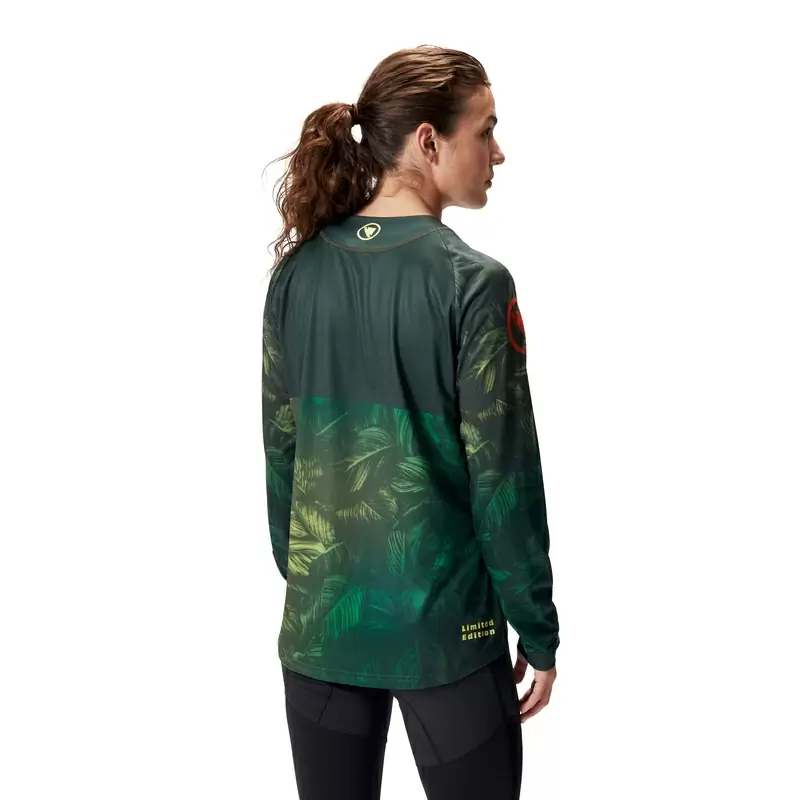 Maglia Manica Lunga Tropical L/S Tee LTD Grafica da Donna Verde Taglia XL #4
