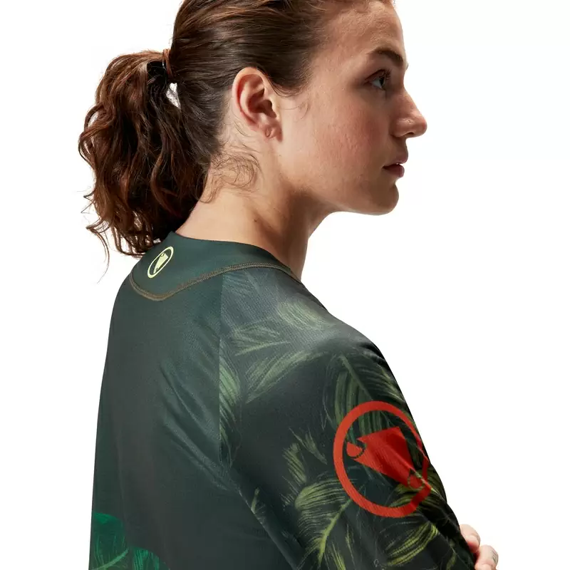 Maglia Manica Lunga Tropical L/S Tee LTD Grafica da Donna Verde Taglia XL #6