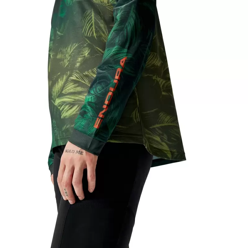 Maglia Manica Lunga Tropical L/S Tee LTD Grafica da Donna Verde Taglia XL #7
