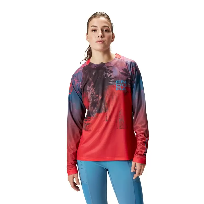 Maglia Manica Lunga Tropical L/S Tee LTD da Donna Arancio Taglia L #2