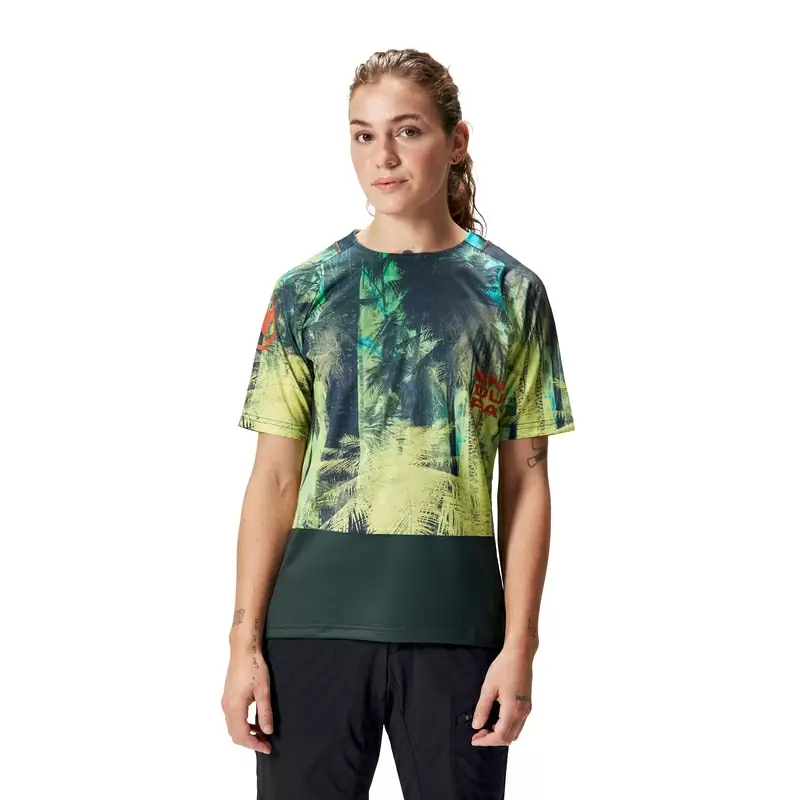 Maglia Manica Corta Tropical Tee LTD Grafica da Donna Verde Taglia L #2