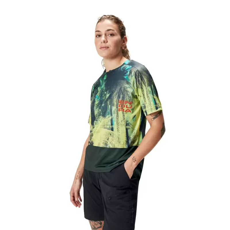 Maglia Manica Corta Tropical Tee LTD Grafica da Donna Verde Taglia L #3