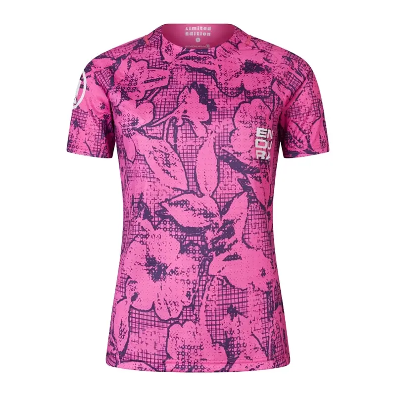 MTB Sleeve Short Short Grid Floral Ltd Woman Rosa Size XS - image