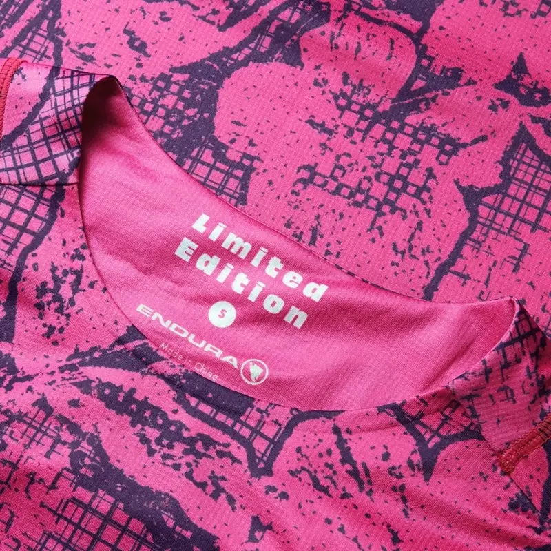 MTB Sleeve Short Short Grid Floral Ltd Woman Rosa Size XS #2