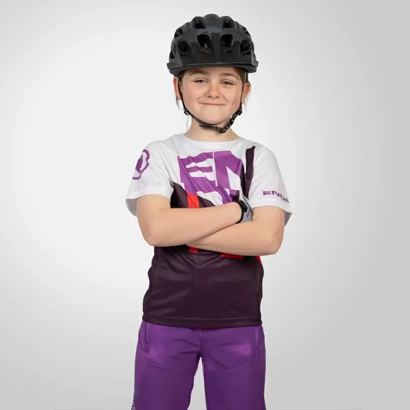 Maglia a Manica Corta SingleTrack Core Tee da Bambino Viola Taglia S (7-8 anni) #5