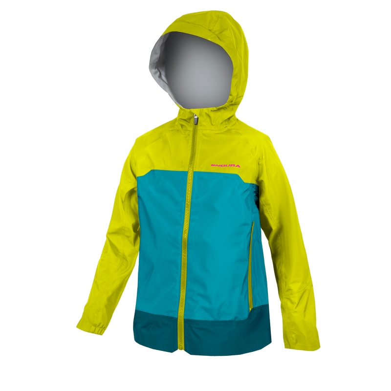 Giacca Impermeabile Bambino Kids MT500 JR Waterproof Jacket Verde/Giallo Taglia M (9-10 Anni)