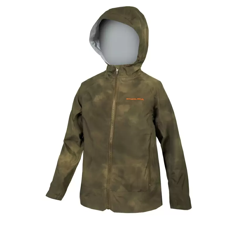 Giacca Impermeabile Bambino Kids MT500 JR Waterproof Jacket Verde Taglia S (7-8 Anni) - image