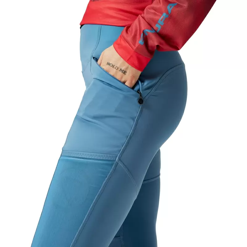 Pantaloni Lunghi SingleTrack Legging da Donna Blu Taglia L #7