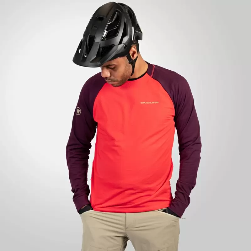 Camisa SingleTrack Fleece manga comprida roxa tamanho S - image