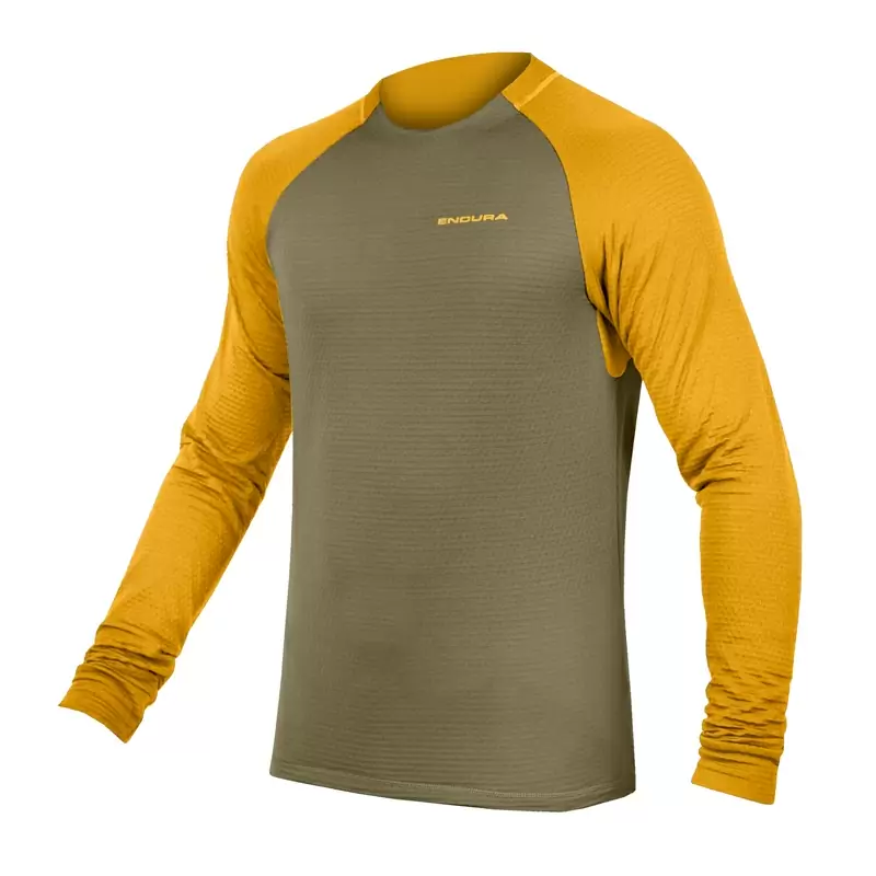 Maglia Maniche Lunghe Invernale Singletrack Fleece Verde Taglia L - image