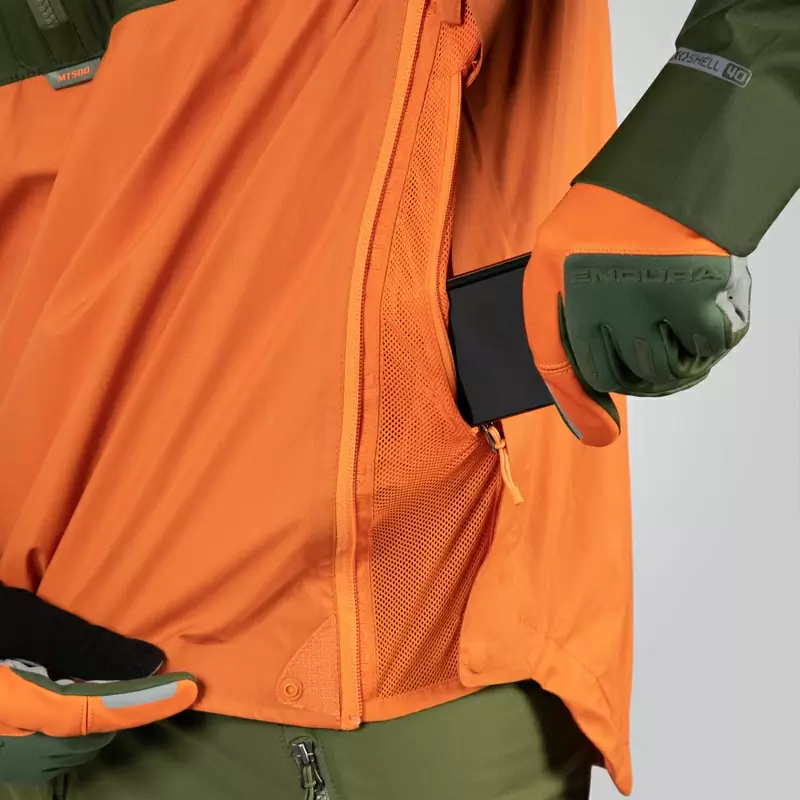 Jersey Impermeable Rainproof MT500 Lite Verde/Naranja Talla L #9