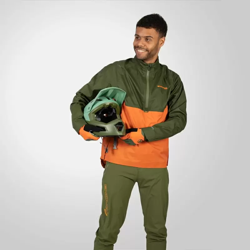Jersey Impermeable Rainproof MT500 Lite Verde/Naranja Talla L #3