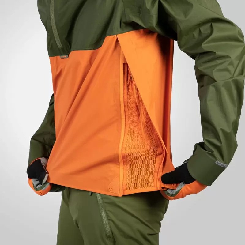 Jersey Impermeable Rainproof MT500 Lite Verde/Naranja Talla L #8