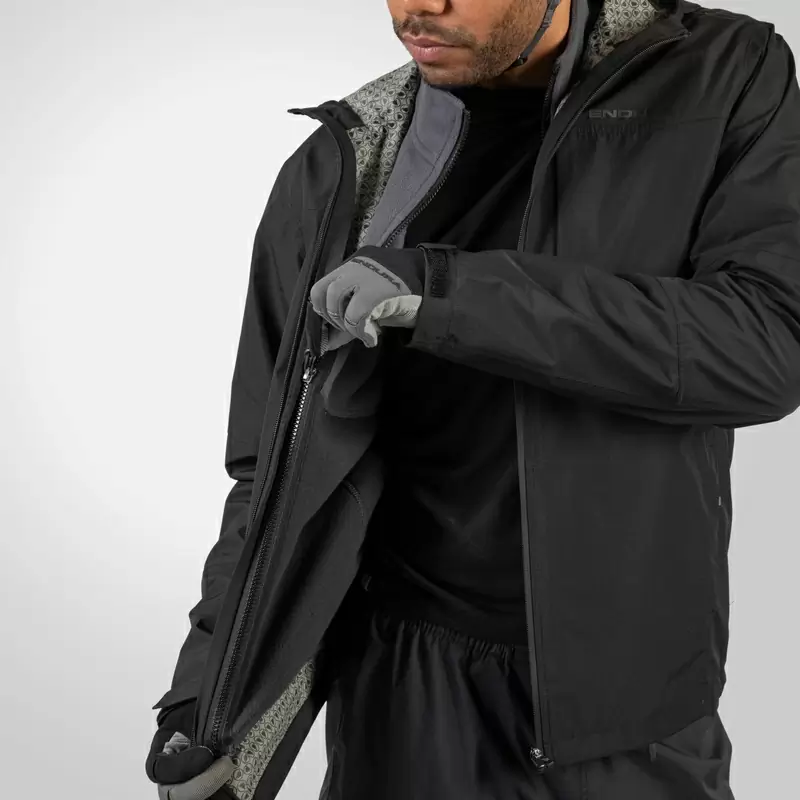 Antipioggia Hummvee 3 in 1 Impermeabile Nero Taglia M #8