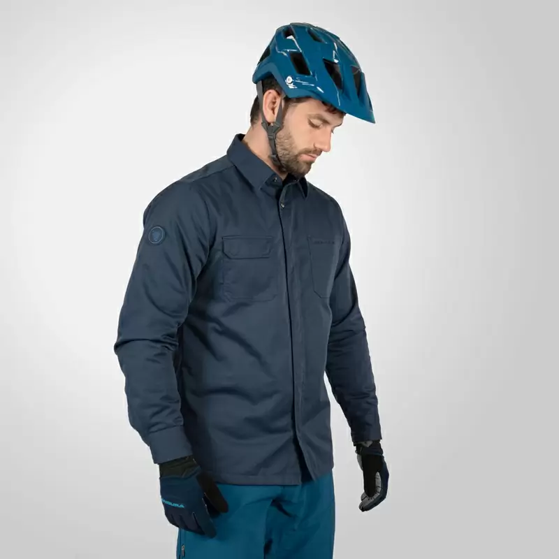 Hummvee Shacket Shirt Blue Size S #5