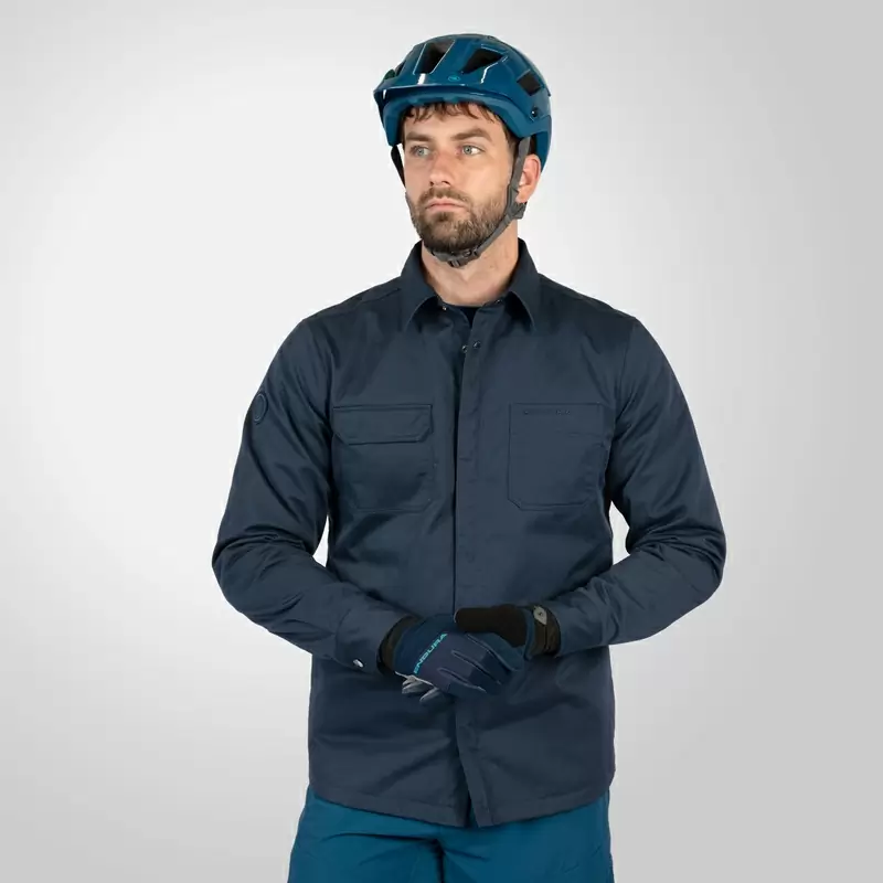 Hummvee Shacket Shirt Blue Size M #2