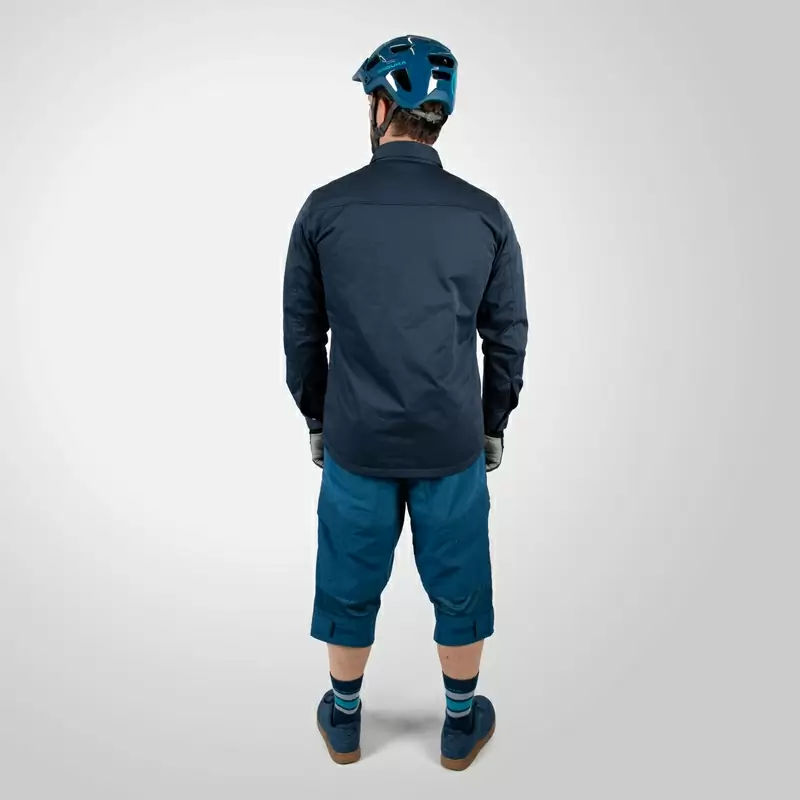 Hummvee Shacket Shirt Blue Size M #8