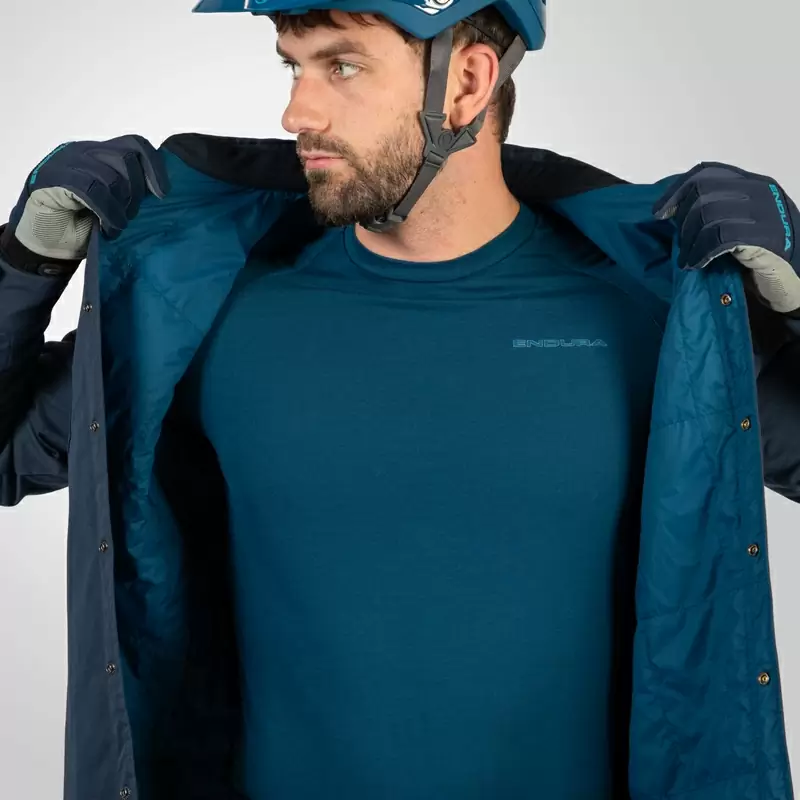 Hummvee Shacket Shirt Blue Size L #12