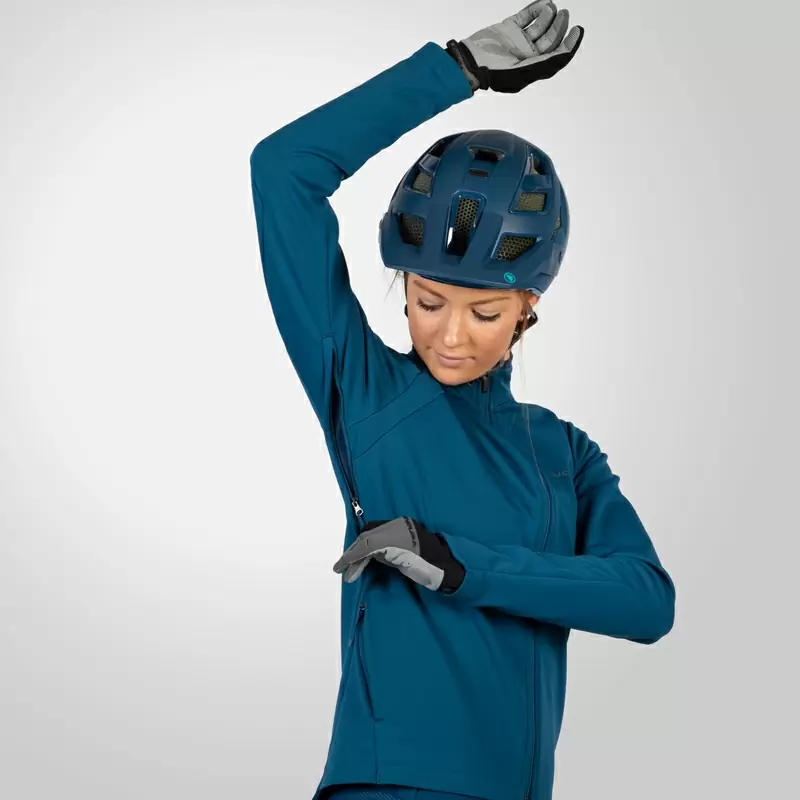 SingleTrack Softshell Ghillie Jacke für Damen, Blau, Größe XS #8