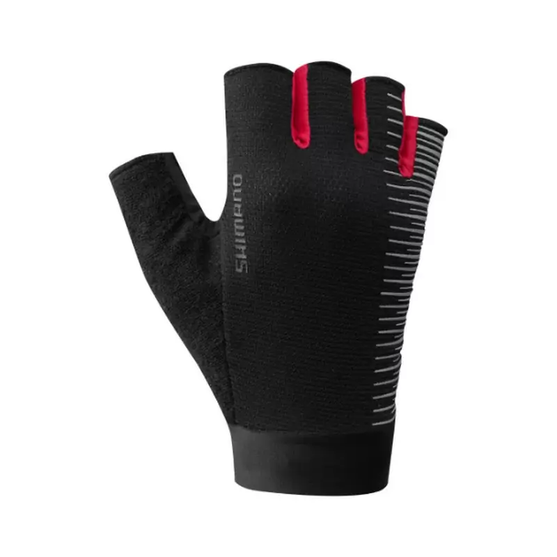 Classic Short Gloves Black/Red Size S - image