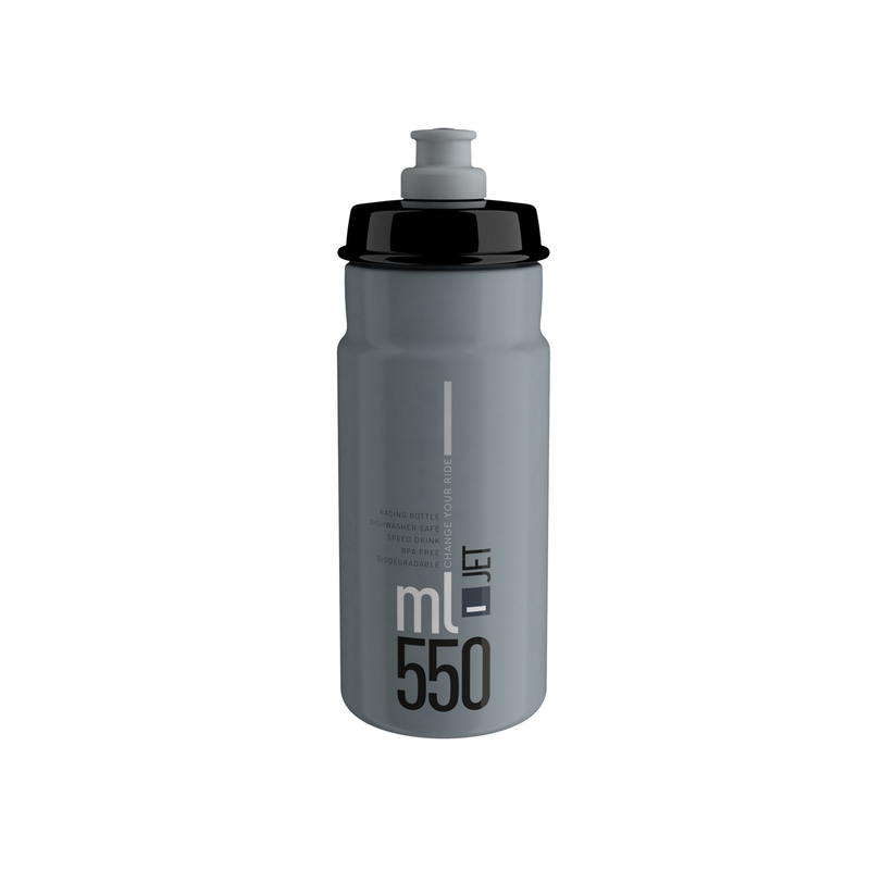 Gourde Jet 550ml Gris/Noir
