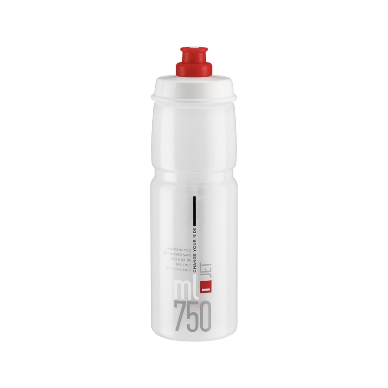 Botella Jet 750ml Transparente/Rojo