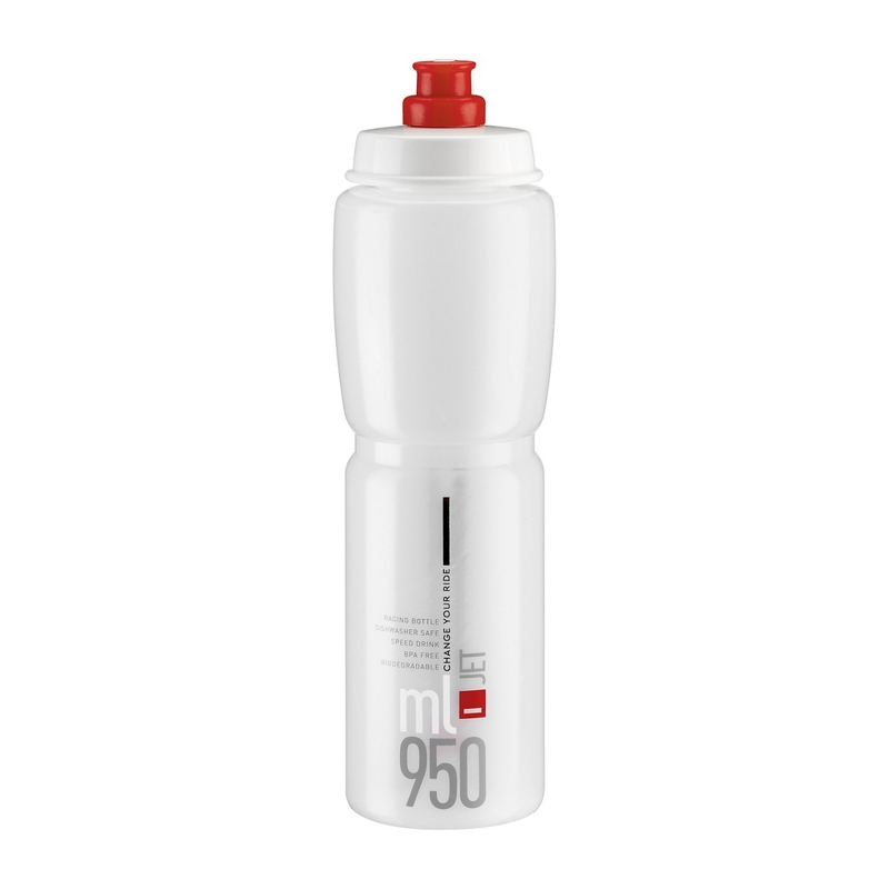 Botella Jet 950ml Transparente/Rojo