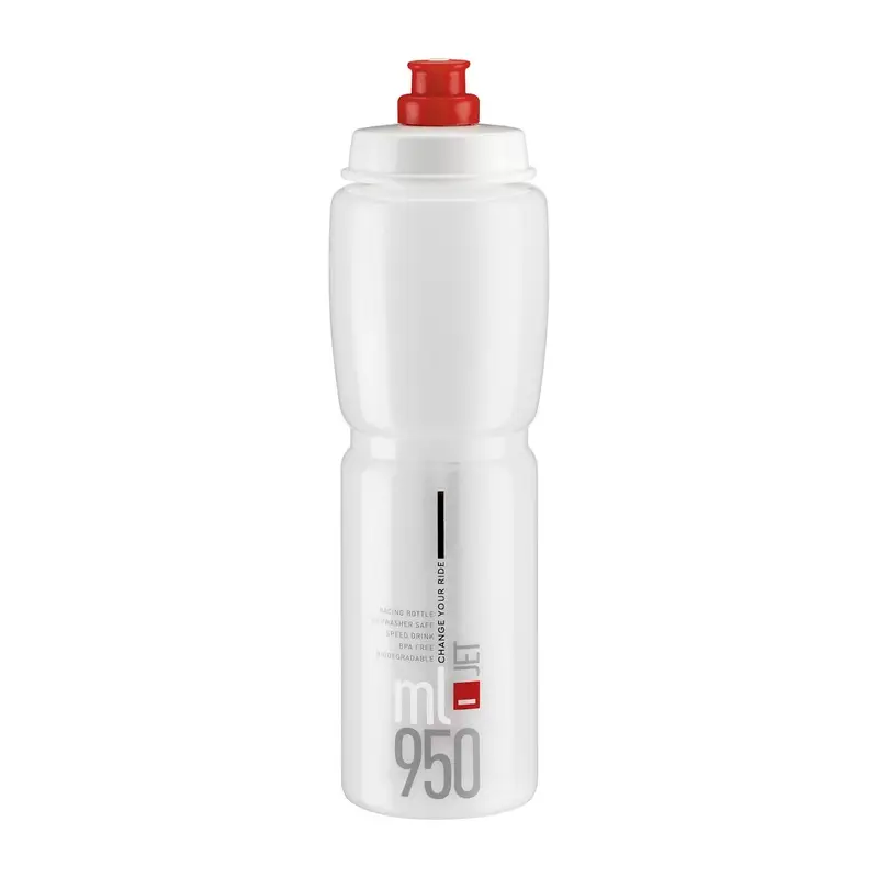 Borraccia Jet 950ml Trasparente/Rosso - image
